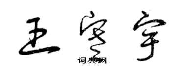 曾庆福王寒宇草书个性签名怎么写