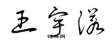 曾庆福王宇诺草书个性签名怎么写
