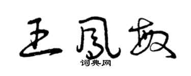 曾庆福王凤敏草书个性签名怎么写