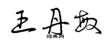 曾庆福王丹敏草书个性签名怎么写