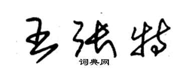 朱锡荣王张特草书个性签名怎么写