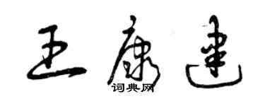 曾庆福王康建草书个性签名怎么写