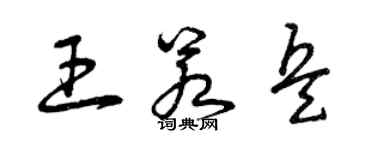 曾庆福王若兵草书个性签名怎么写