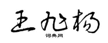 曾庆福王旭杨草书个性签名怎么写