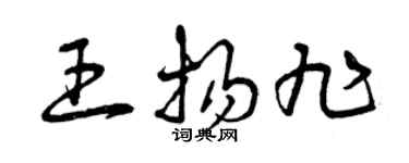 曾庆福王扬旭草书个性签名怎么写