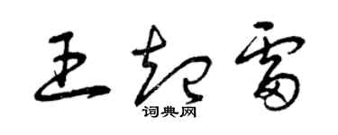 曾庆福王起雷草书个性签名怎么写