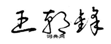 曾庆福王朝锋草书个性签名怎么写