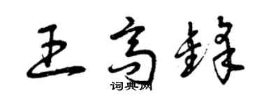 曾庆福王高锋草书个性签名怎么写