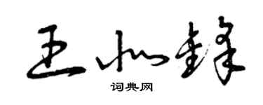 曾庆福王北锋草书个性签名怎么写
