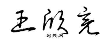 曾庆福王欣亮草书个性签名怎么写