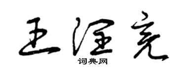 曾庆福王润亮草书个性签名怎么写