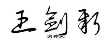 曾庆福王剑新草书个性签名怎么写