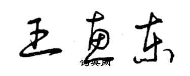 曾庆福王惠东草书个性签名怎么写