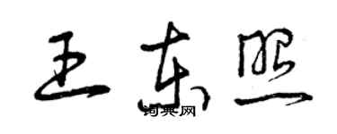 曾庆福王东照草书个性签名怎么写