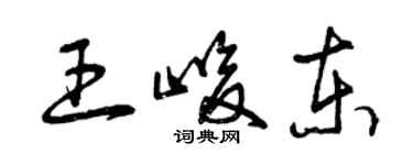 曾庆福王峻东草书个性签名怎么写