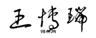 曾庆福王博瑞草书个性签名怎么写