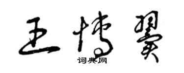 曾庆福王博翼草书个性签名怎么写
