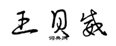 曾庆福王贝威草书个性签名怎么写