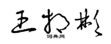 曾庆福王相彬草书个性签名怎么写