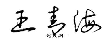曾庆福王青海草书个性签名怎么写