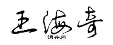 曾庆福王海奇草书个性签名怎么写