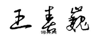 曾庆福王春巍草书个性签名怎么写