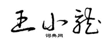 曾庆福王小龙草书个性签名怎么写