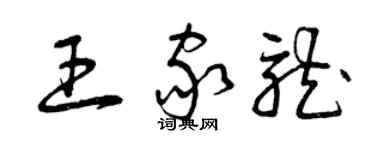 曾庆福王家龙草书个性签名怎么写