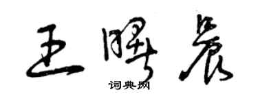 曾庆福王曙晨草书个性签名怎么写