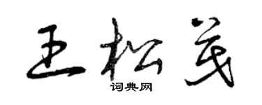 曾庆福王松茂草书个性签名怎么写