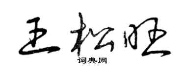 曾庆福王松旺草书个性签名怎么写