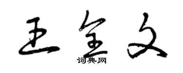 曾庆福王全文草书个性签名怎么写