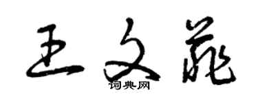 曾庆福王文菲草书个性签名怎么写