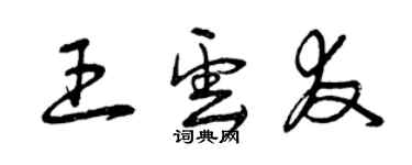 曾庆福王云友草书个性签名怎么写