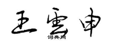 曾庆福王云申草书个性签名怎么写