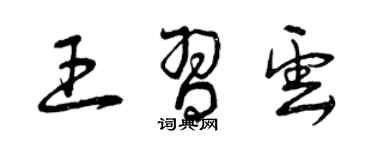 曾庆福王习云草书个性签名怎么写