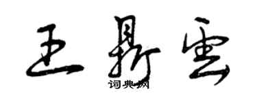 曾庆福王鼎云草书个性签名怎么写