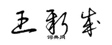 曾庆福王新成草书个性签名怎么写
