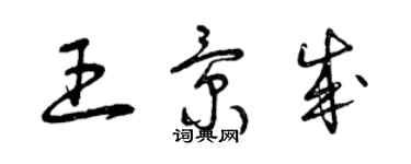 曾庆福王景成草书个性签名怎么写