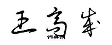 曾庆福王高成草书个性签名怎么写