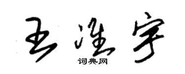 朱锡荣王准宇草书个性签名怎么写