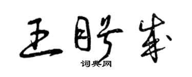 曾庆福王盼成草书个性签名怎么写