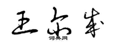 曾庆福王尔成草书个性签名怎么写