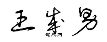曾庆福王成男草书个性签名怎么写