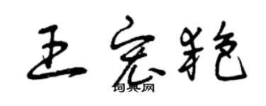 曾庆福王宏艳草书个性签名怎么写
