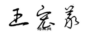 曾庆福王宏义草书个性签名怎么写