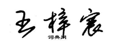 朱锡荣王梓宸草书个性签名怎么写