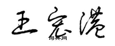 曾庆福王宏港草书个性签名怎么写