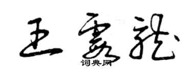 曾庆福王霞龙草书个性签名怎么写
