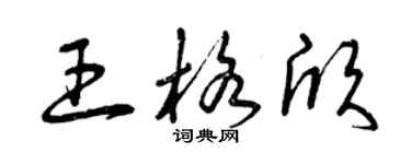 曾庆福王格欣草书个性签名怎么写